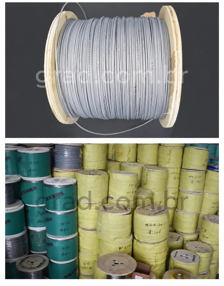 Rolo de cabo e conjunto de bobinas armazenadas